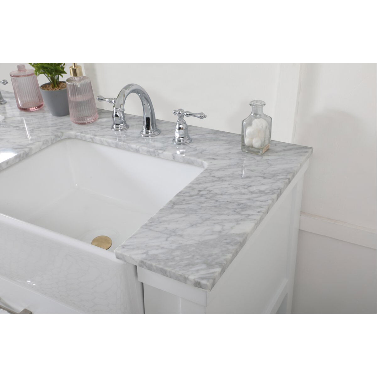 Clement 60 X 22 X 34 inch White Bathroom Vanity Cabinet