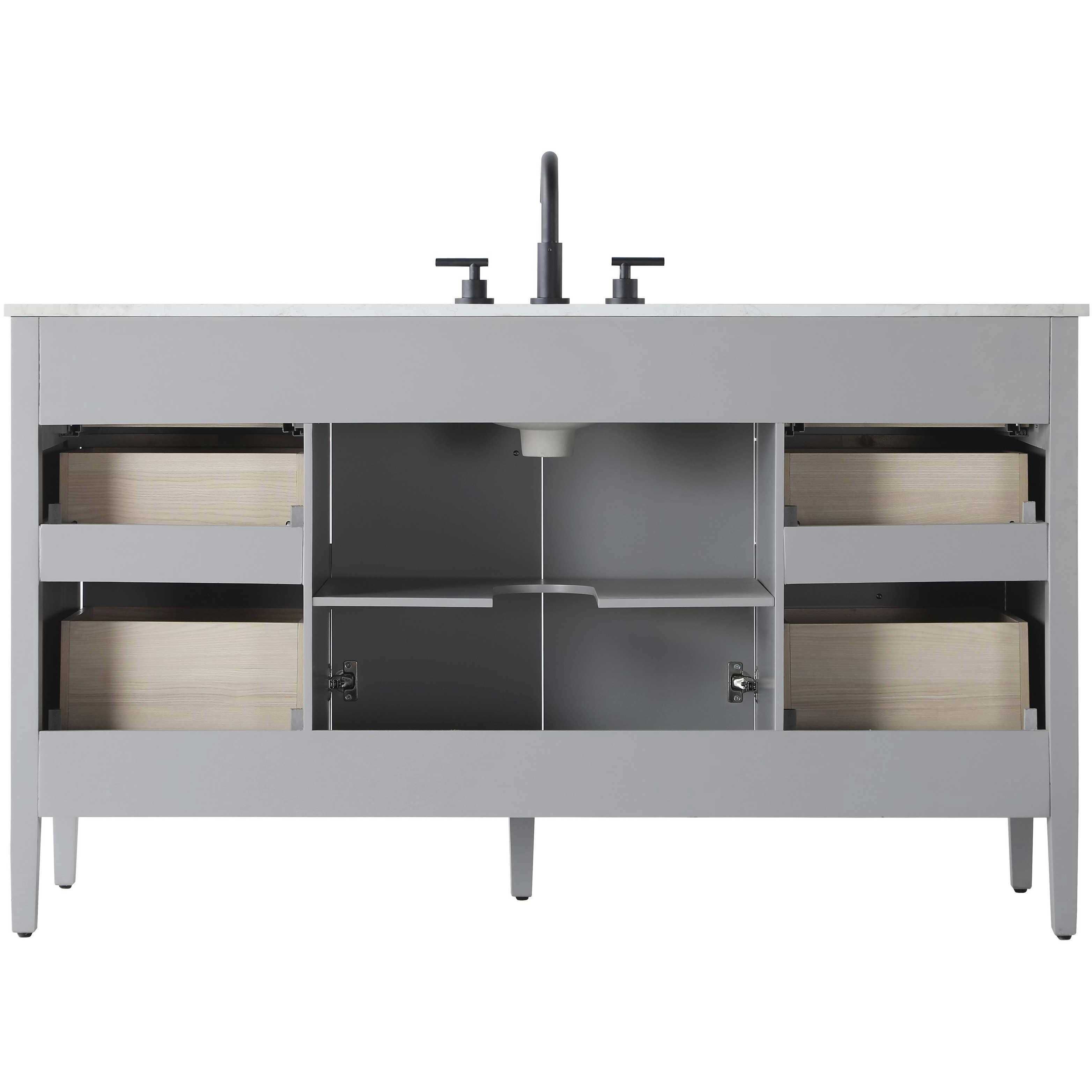 Blakely 60 X 34 inch Grey Bathroom Vanity Cabinet