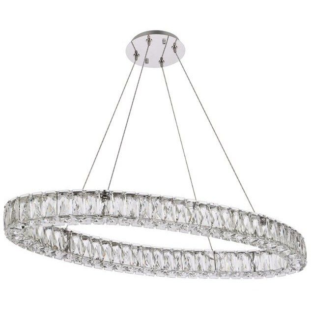 Monroe 1 Light 36 inch Chrome Pendant Ceiling Light