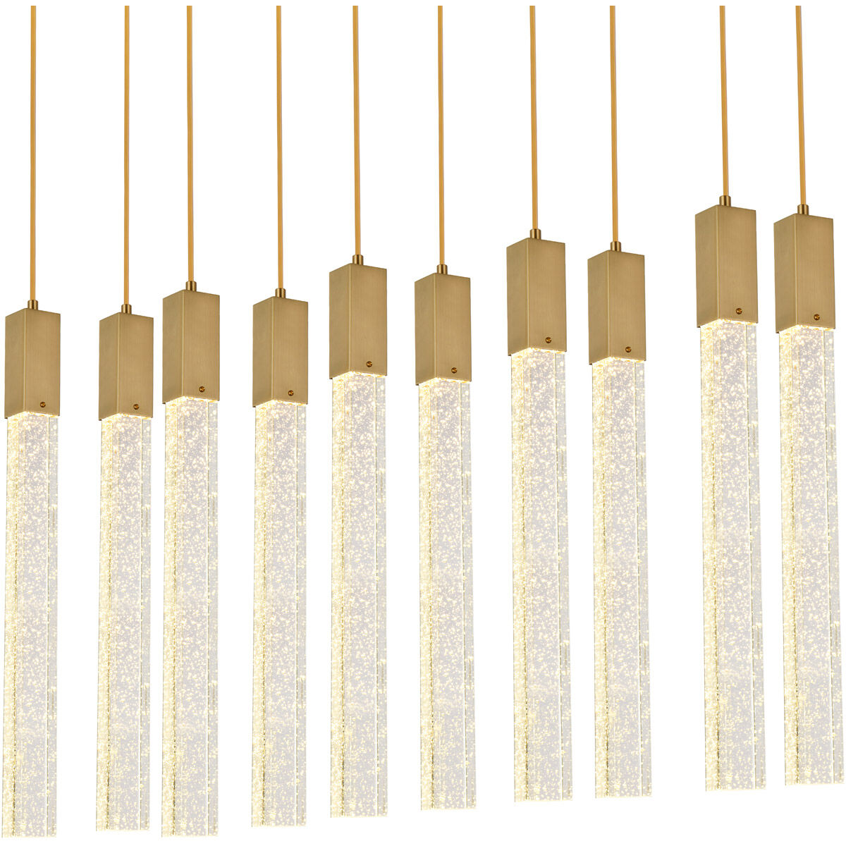 Weston 10 Light 42 inch Satin Gold Pendant Ceiling Light