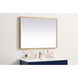 Pier 40 X 24 inch Brass LED Mirror