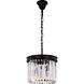 Sydney 3 Light 12 inch Matte Black Pendant Ceiling Light, Urban Classic