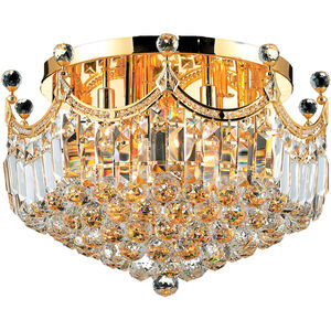 Corona 9 Light 20 inch Gold Flush Mount Ceiling Light in Royal Cut