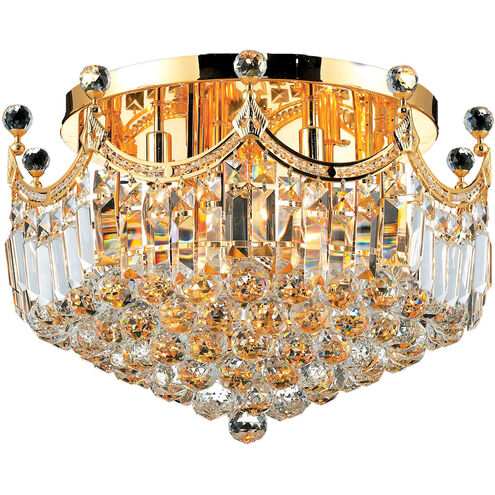 Corona 9 Light 20 inch Gold Flush Mount Ceiling Light in Royal Cut