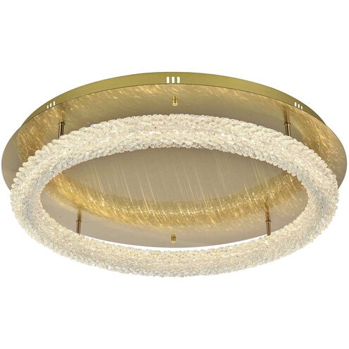 Bowen 1 Light 29.5 inch Satin Gold Flush Mount Ceiling Light