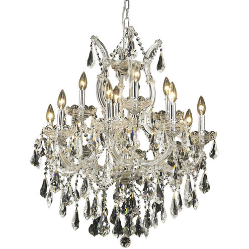 Maria Theresa 13 Light 27 inch Chrome Dining Chandelier Ceiling Light in Clear, Royal Cut