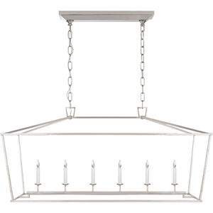 Chapman & Myers Darlana 6 Light 54 inch Polished Nickel Linear Lantern Pendant Ceiling Light, Large