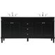 Bennett 72 X 21 X 35 inch Black Vanity Sink Set