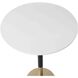 Ronan 39.5 X 31.5 inch White and Gold Pub Table
