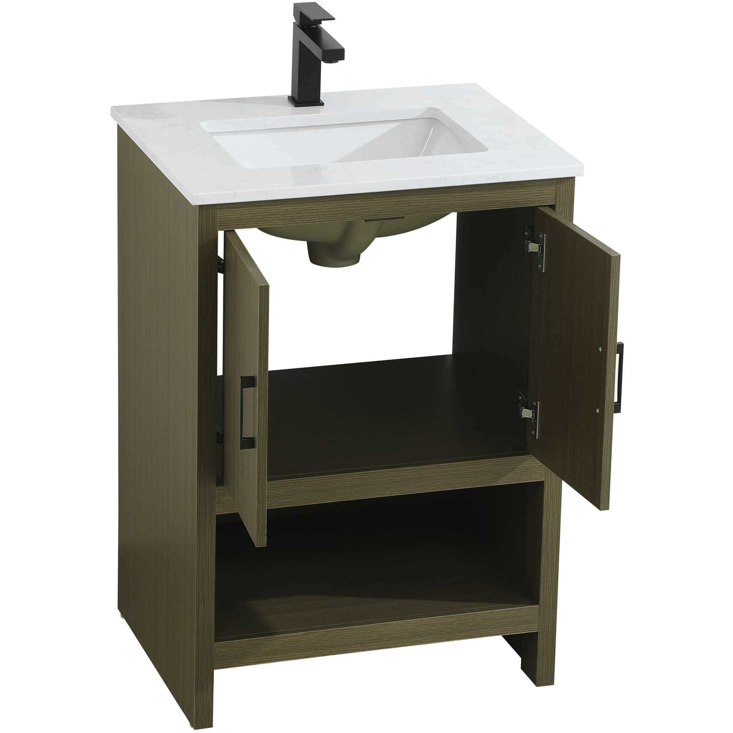 Ira 24 X 34 inch Chestnut Brown Bathroom Vanity Cabinet