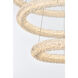 Bowen 3 Light 32 inch Satin Gold Chandelier Ceiling Light