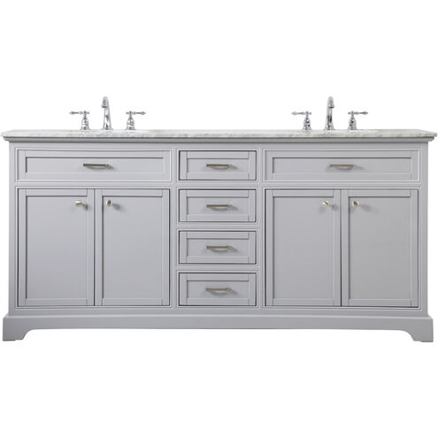 Americana 72 X 22 X 35 inch Grey Vanity Sink Set