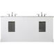 Americana 72 X 22 X 35 inch White Vanity Sink Set