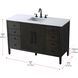 Blakely 54 X 34 inch Chocolate Oak Bathroom Vanity Cabinet
