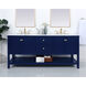 Metropolis 72 X 22 X 34 inch Blue Vanity Sink Set