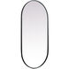 Asha 48 X 24 inch Black Mirror in 24 x 48