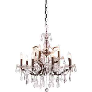 Elena 12 Light 26 inch Rustic Intent Chandelier Ceiling Light in Clear, Urban Classic