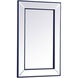 Iris 36 X 24 inch Blue Wall Mirror
