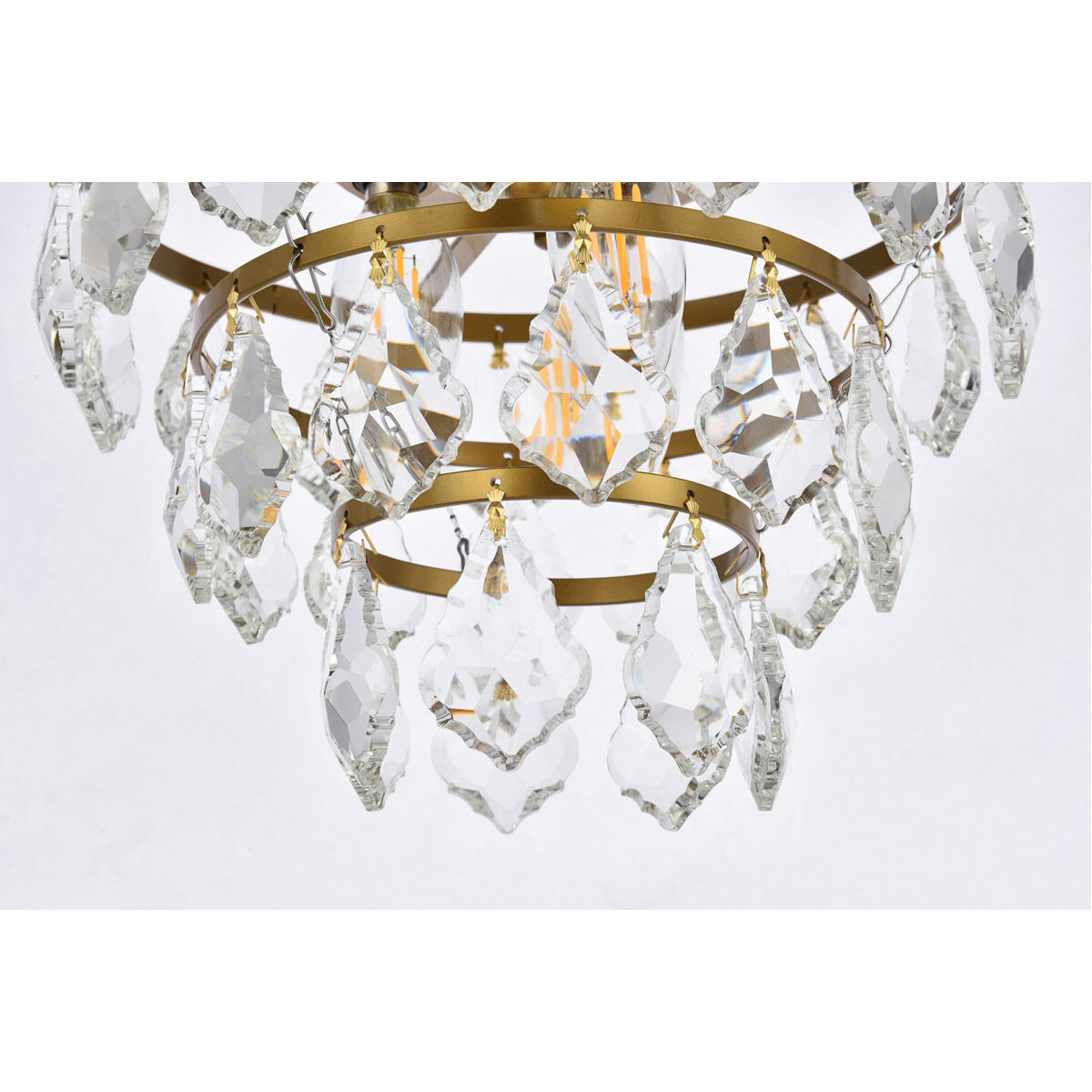 Ella 3 Light 10 inch Brass Flush Mount Ceiling Light