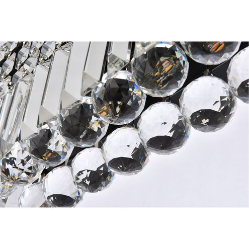 Maxime 6 Light 4.5 inch Black and Clear Wall Sconce Wall Light in Royal Cut