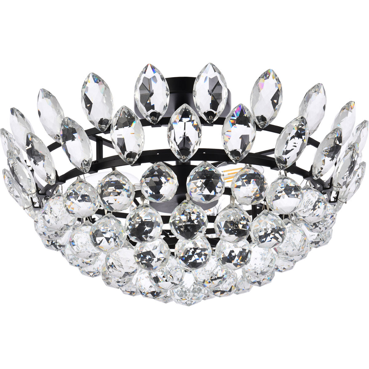 Emilia 5 Light 18 inch Black Flush Mount Ceiling Light