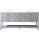 Sinclaire 72 X 22 X 34 inch Gray Vanity Sink Set