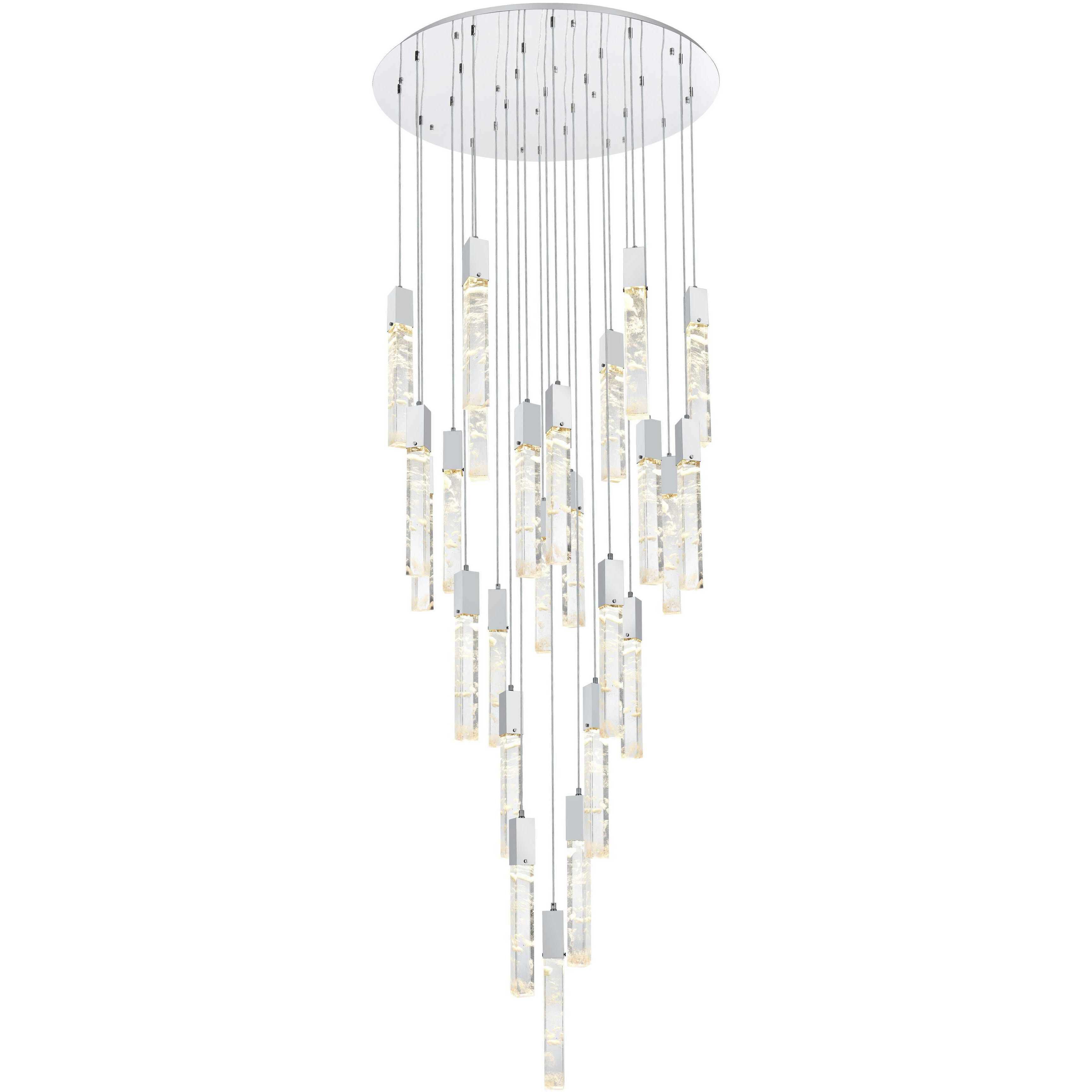 Aurora 25 Light 42 inch Chrome Chandelier Ceiling Light
