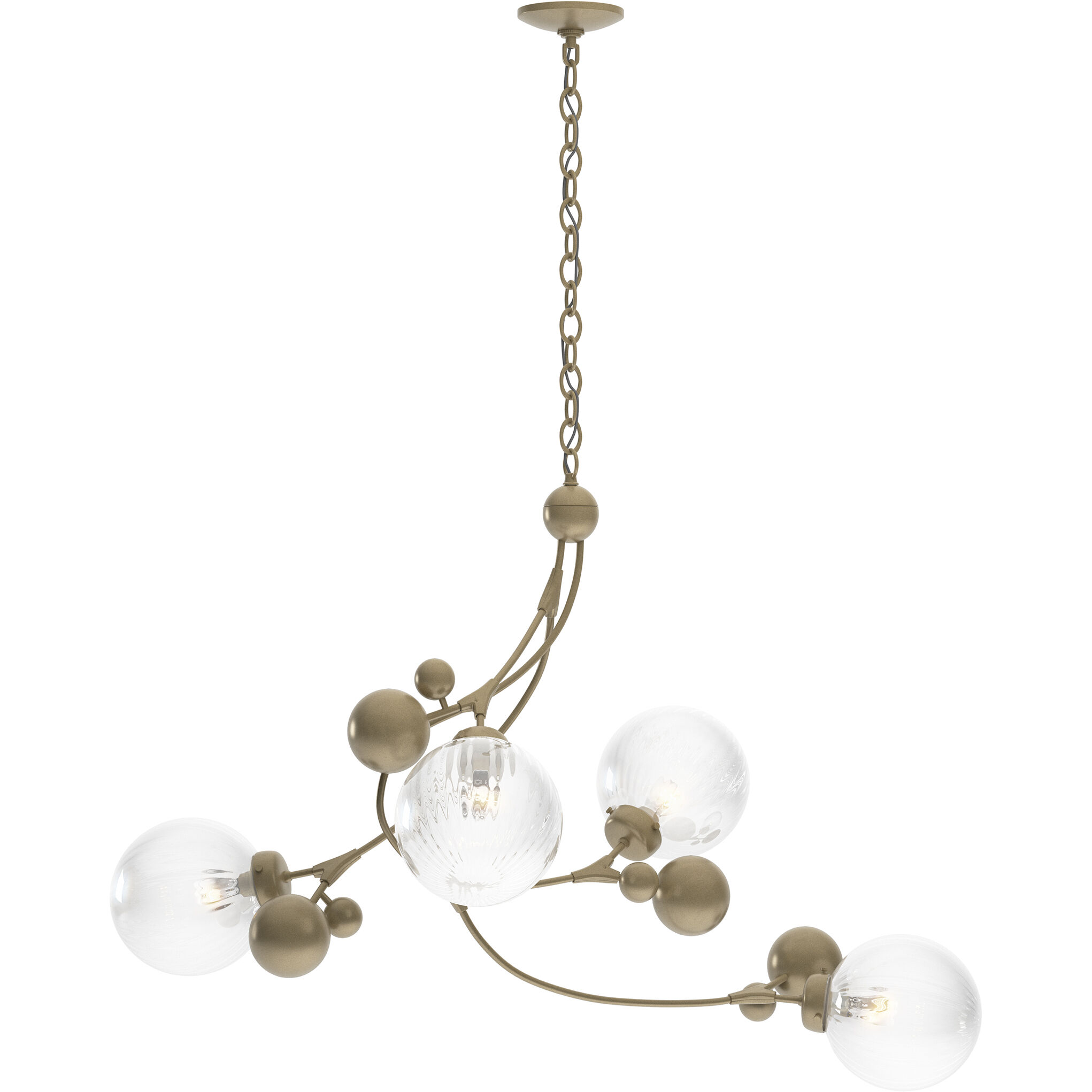 Sprig 4 Light 20.5 inch Soft Gold Pendant Ceiling Light in Water