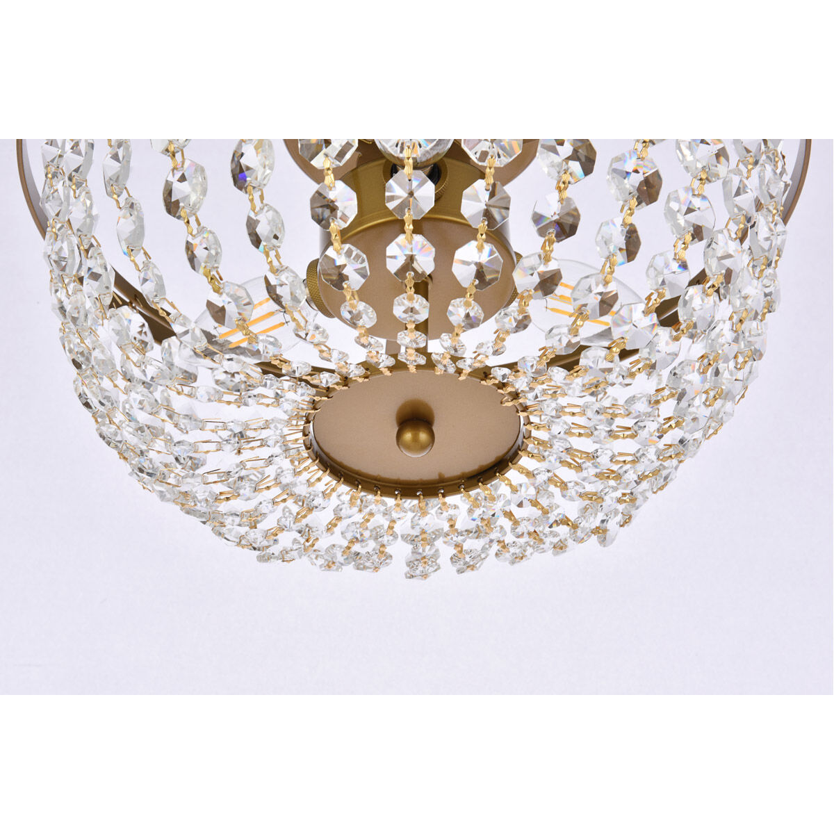 Cora 3 Light 13 inch Brass Flush Mount Ceiling Light