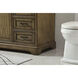 Americana 60 X 21.5 X 35 inch Driftwood Vanity Sink Set in Dark Walnut