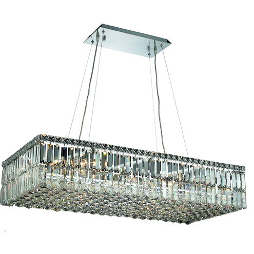 Maxime 16 Light 36 inch Chrome Dining Chandelier Ceiling Light in Royal Cut