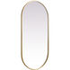 Asha 48 X 24 inch Brass Mirror in 24 x 48
