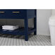 Clement 72 X 22 X 34 inch Blue Bathroom Vanity Cabinet