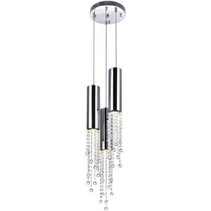 Extended 3 Light 10 inch Chrome Down Mini Pendant Ceiling Light