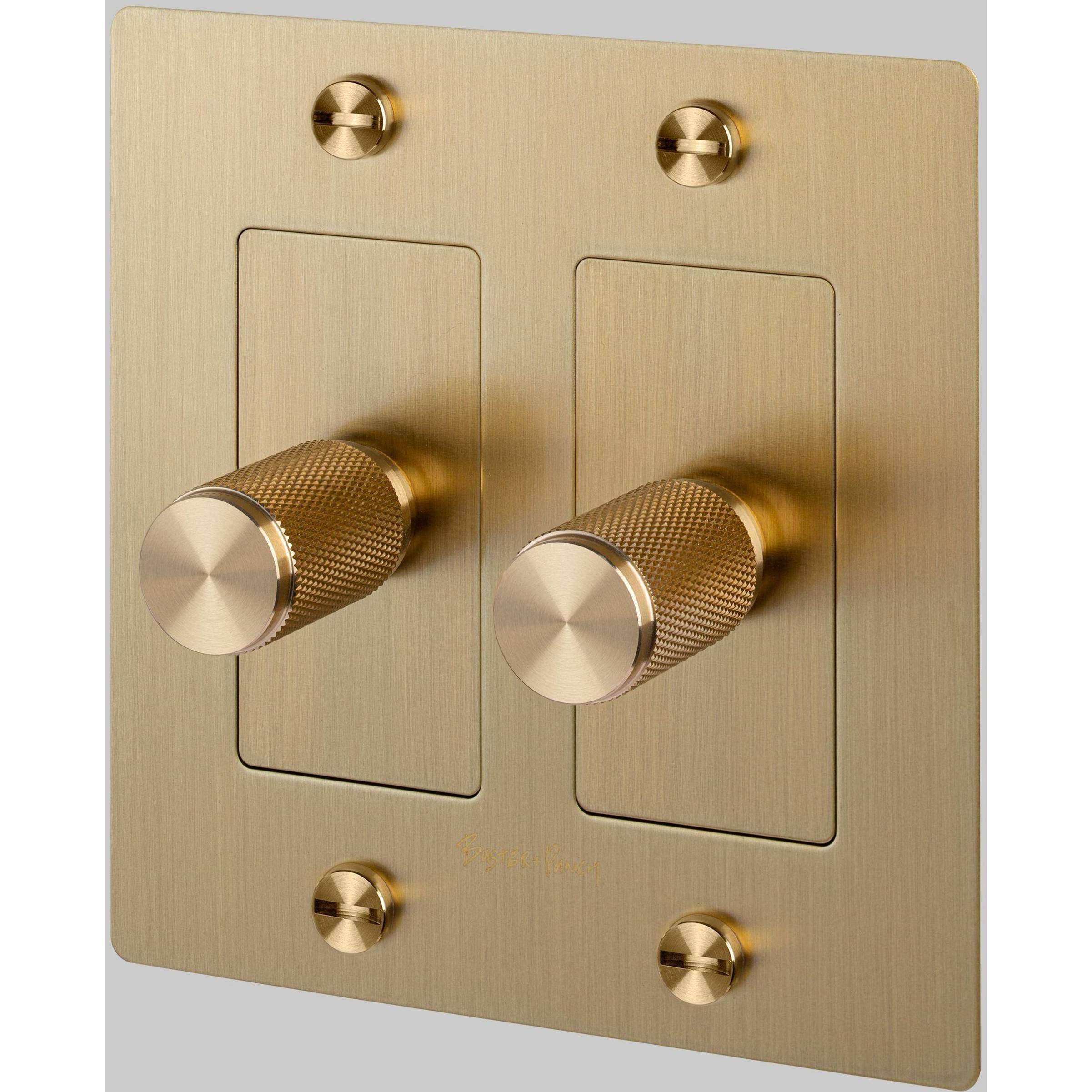 2G 100-120 Brass Dimmer Switch, LED