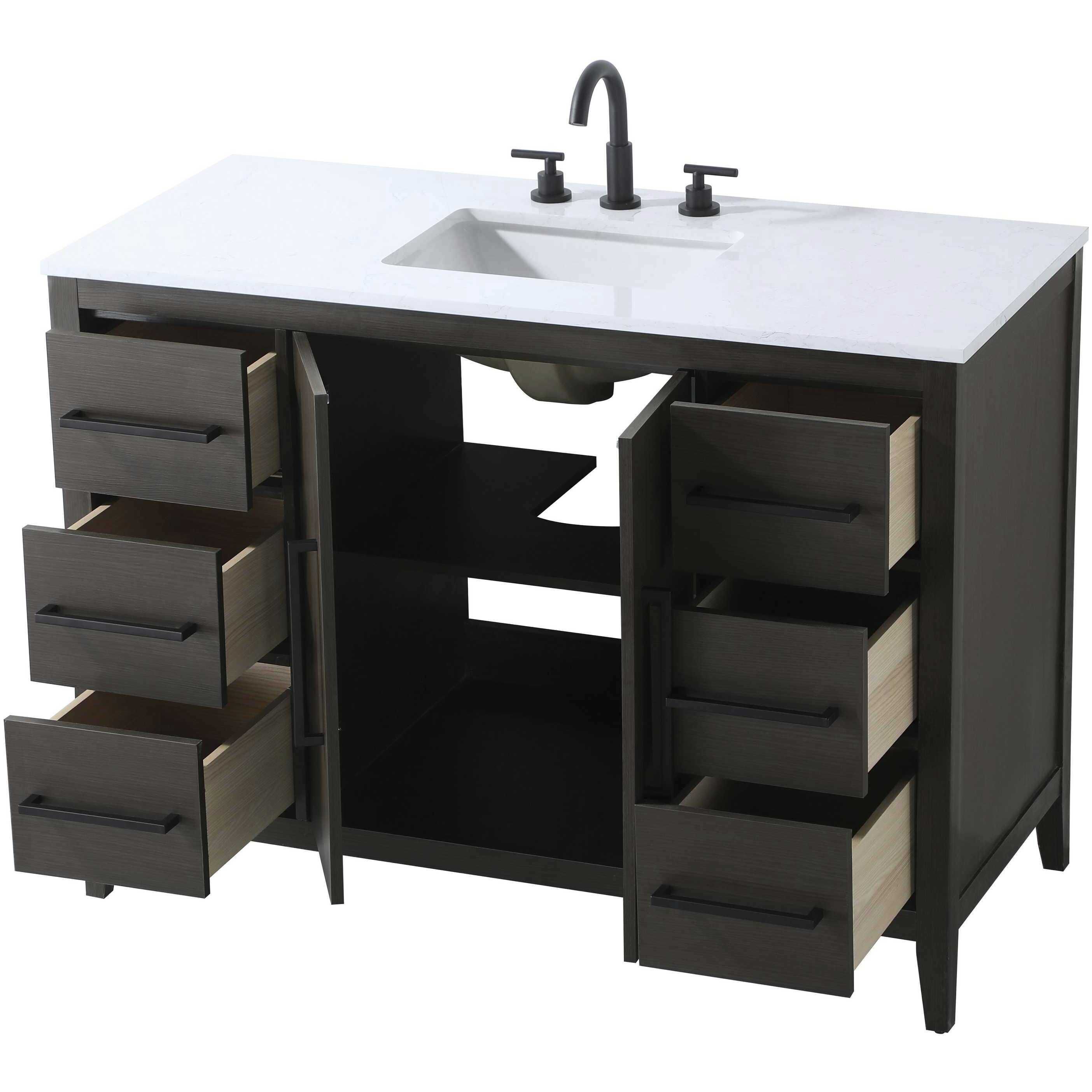 Millie 48 X 35 inch Mocha Brown Bathroom Vanity Cabinet