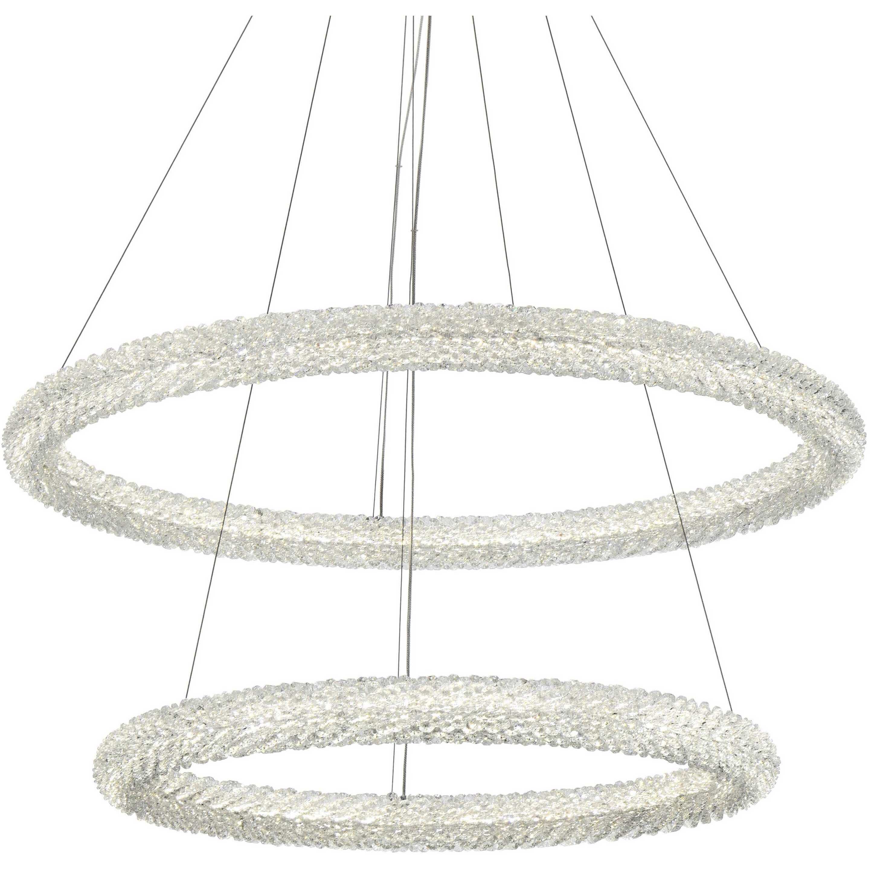 Bowen 2 Light 35.5 inch Chrome Chandelier Ceiling Light