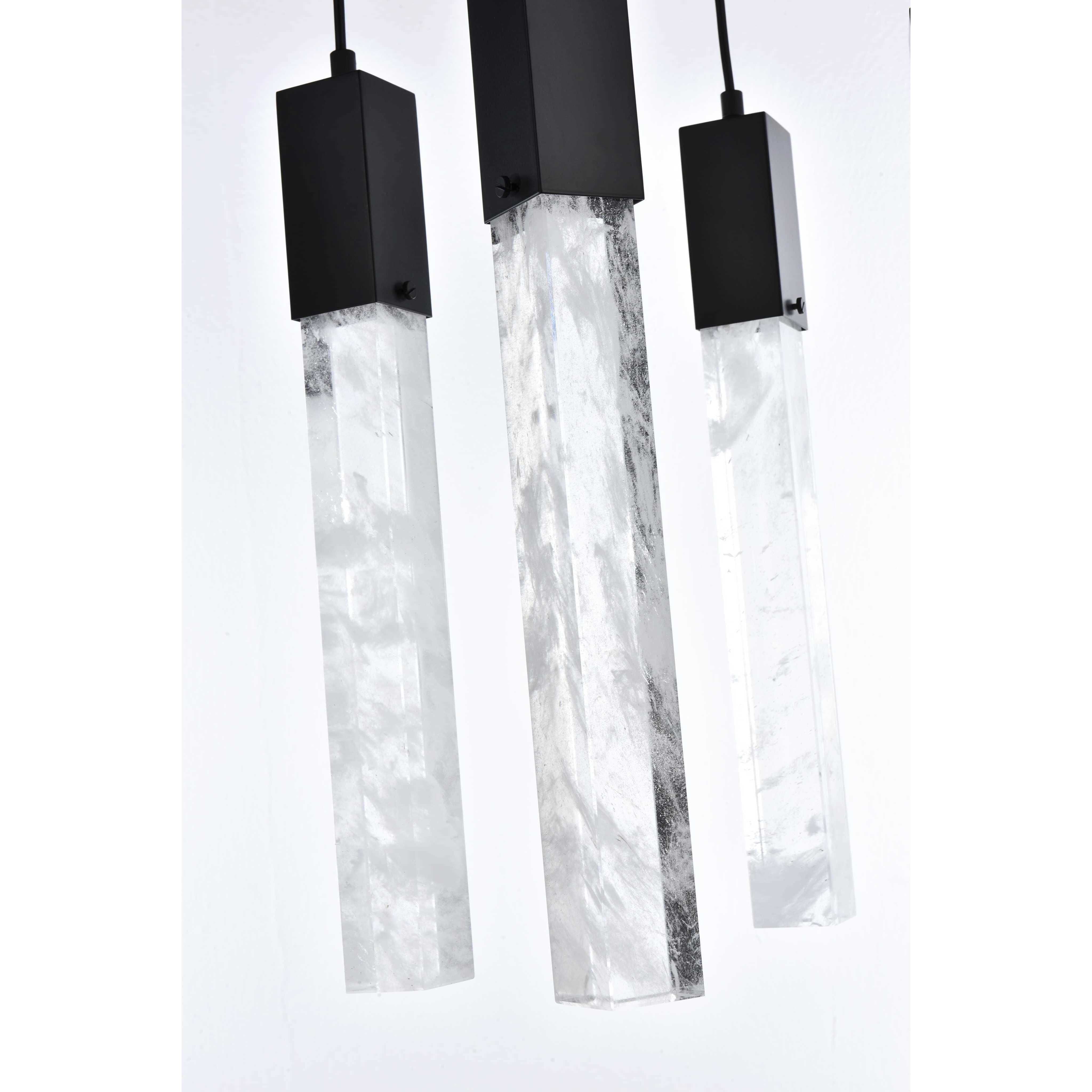 Aurora 8 Light 12 inch Black Pendant Ceiling Light