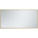 Monet 36 X 18 inch Brass Wall Mirror