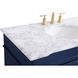 Wesley 42 X 22 X 35 inch Blue Vanity Sink Set