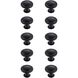 Logyn Matte Black Hardware Cabinet Knob, Set of 10
