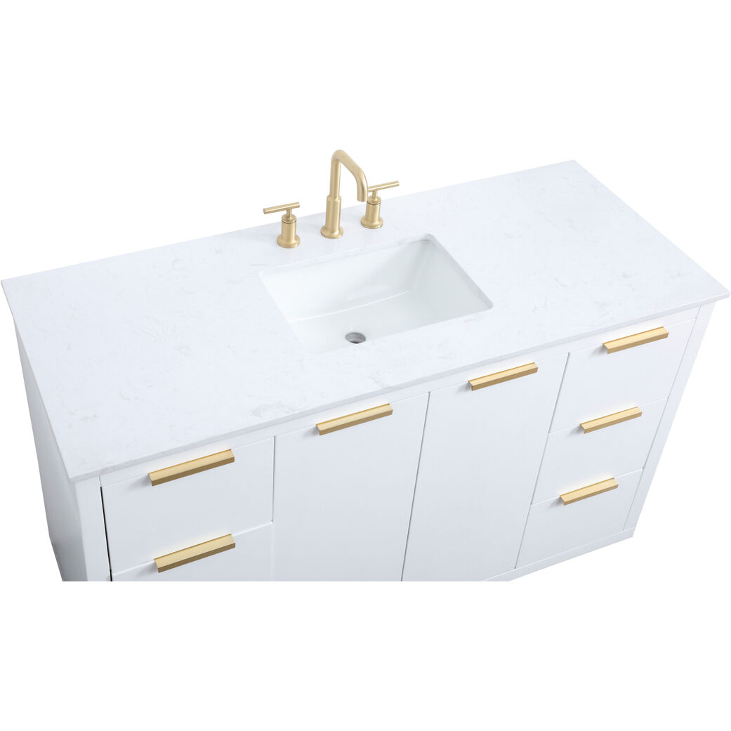 Blake 54 X 22 X 34 inch White Vanity Sink Set