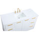 Blake 54 X 22 X 34 inch White Vanity Sink Set