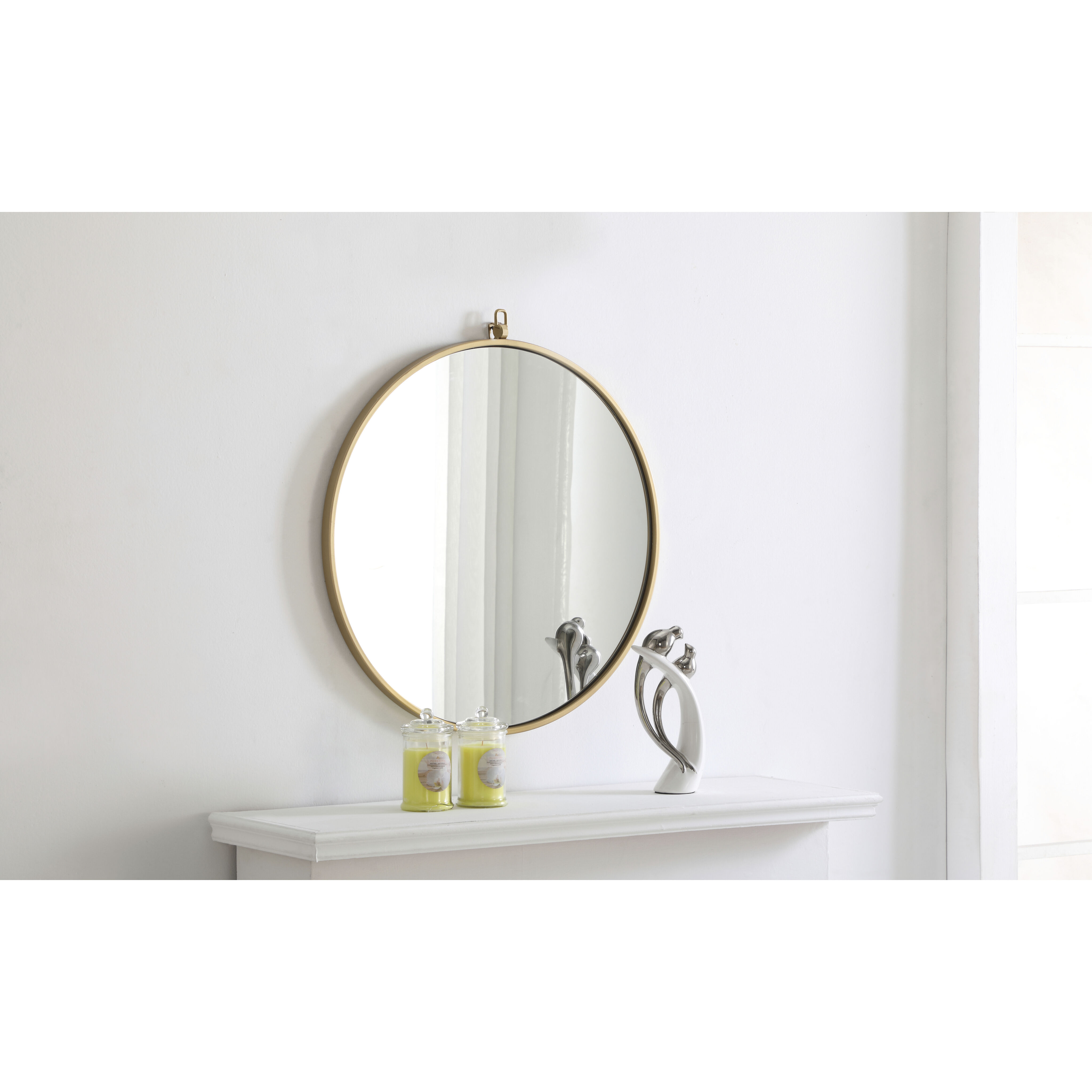 Eternity 24 X 24 inch Brass Wall Mirror