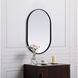 Asha 30 X 20 inch Black Mirror in 20 x 30