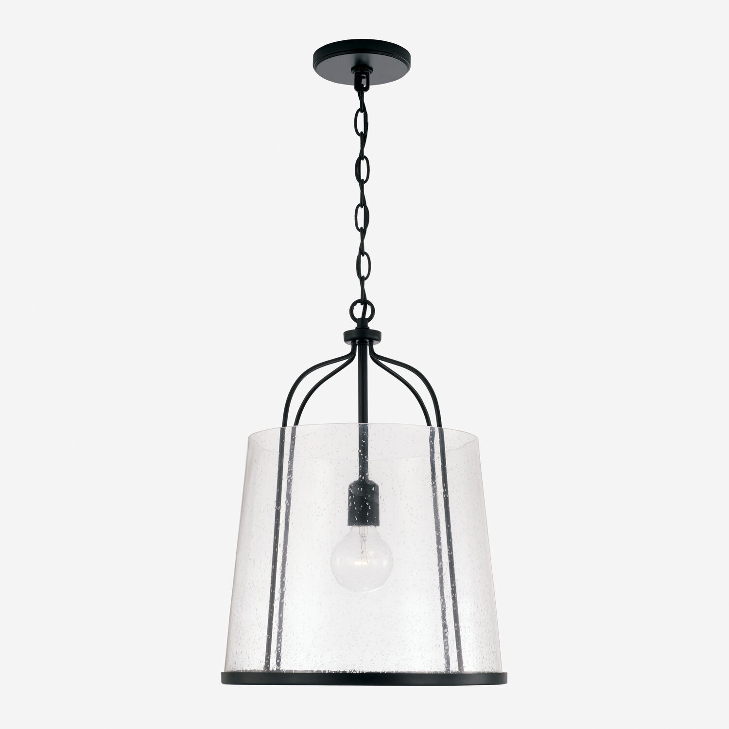 Madison 1 Light 14 inch Matte Black Pendant Ceiling Light