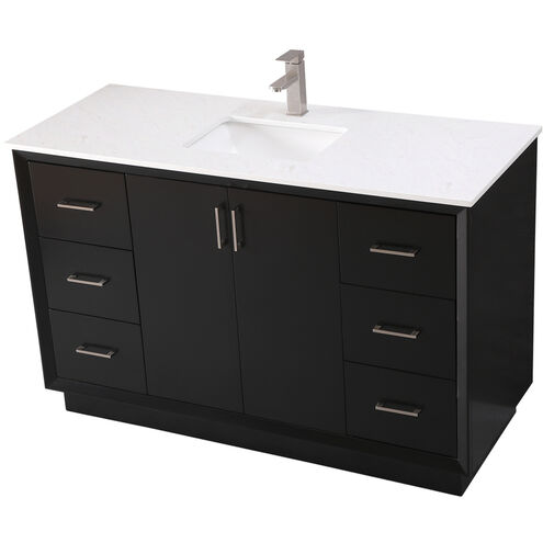 Hayes 54 X 22 X 35 inch Black Vanity Sink Set