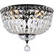 Tranquil 4 Light 14 inch Black and Clear Flush Mount Ceiling Light