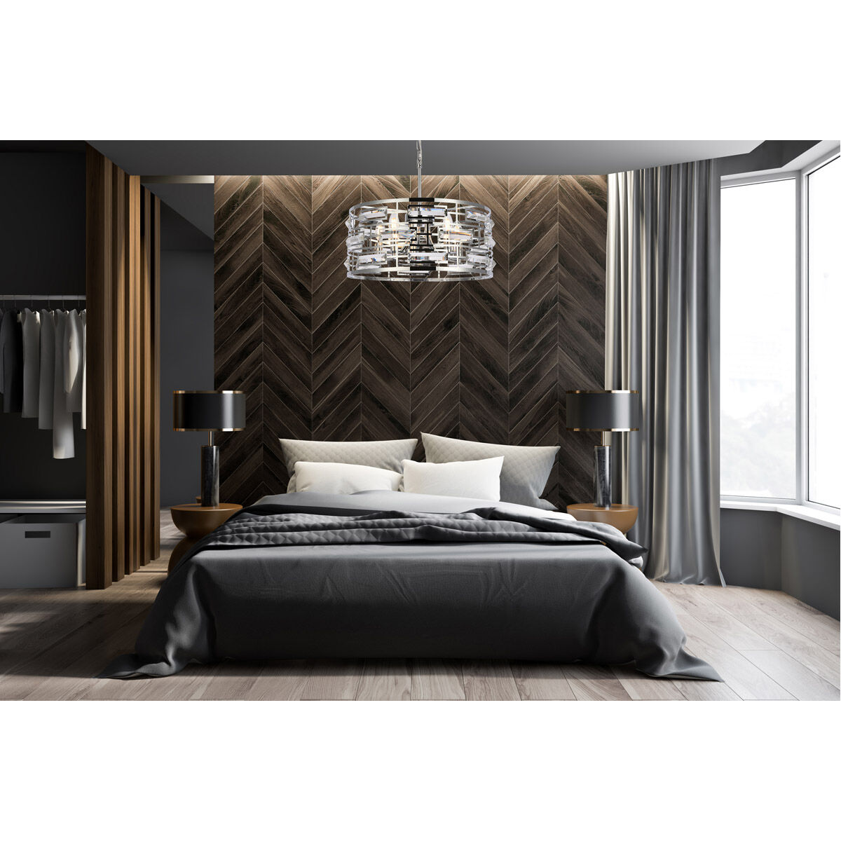 Kennedy 5 Light 18.5 inch Chrome Pendant Ceiling Light