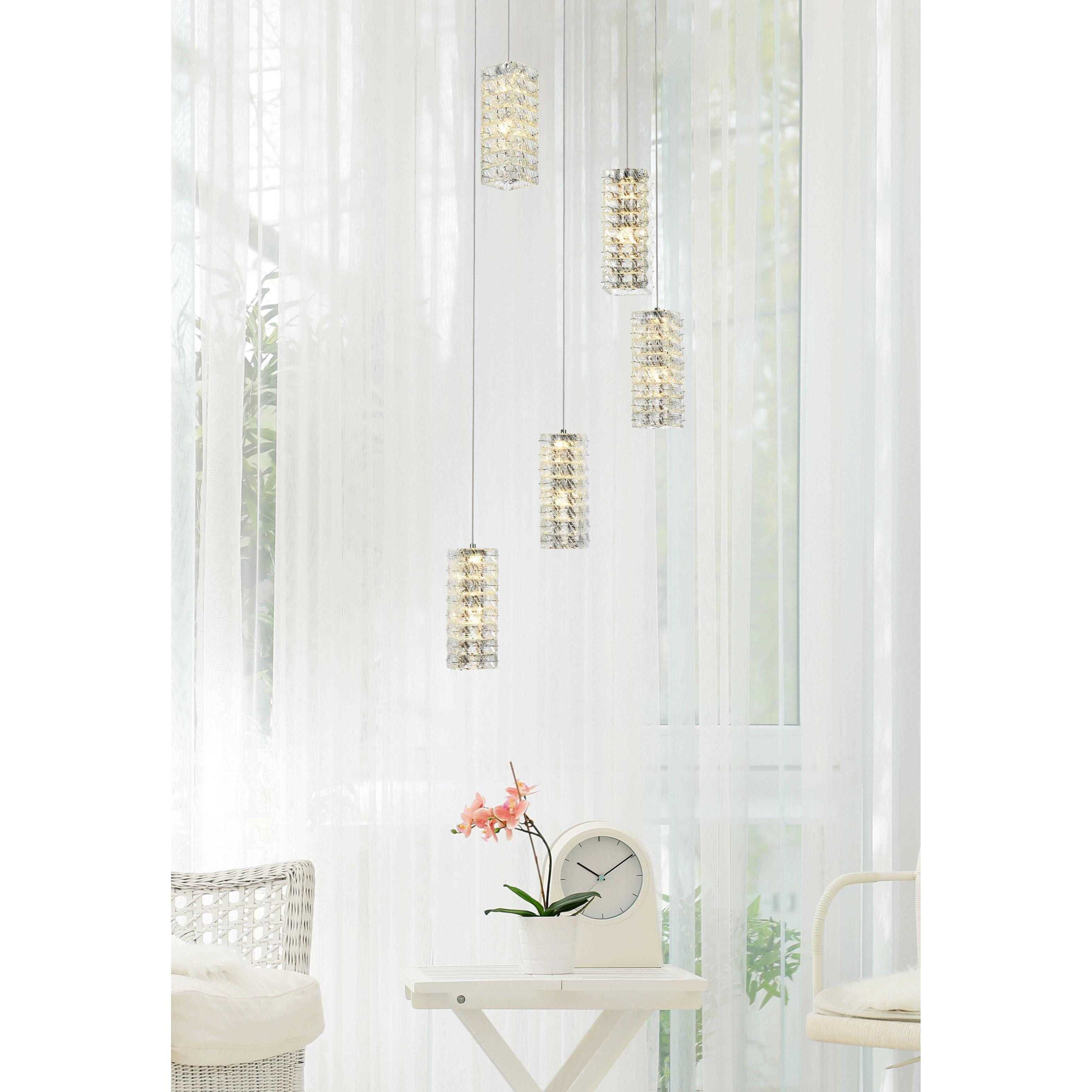 Aston 5 Light 20 inch Chrome Pendant Ceiling Light